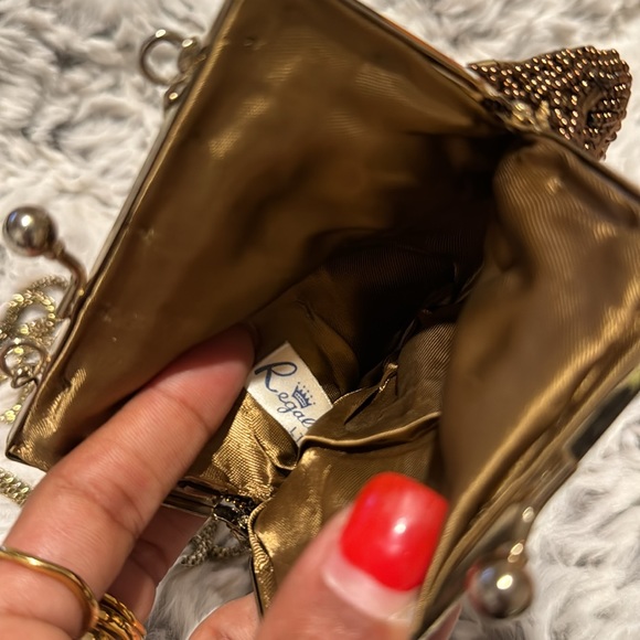 La Regale Vintage Sequin Evening Bag With Chain Strap - Picture 7 of 10